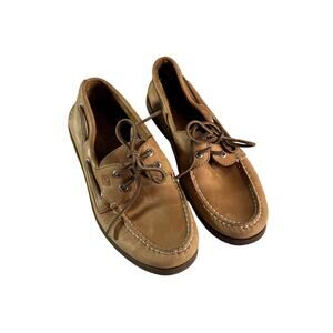 Sperry Top Sider Men’s 8 Boat Shoes Brown Leather 2 Eye Lace Up Casual Dock
